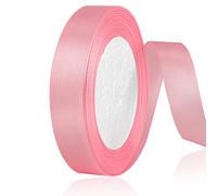 OWill Nastro Raso,Nastri Raso Rosa in Poliestere 20 mm x 22 m Double Face, Nastro Regalo Nastro Decorativo per Decorazione Torte,Matrimoni,Battesimo