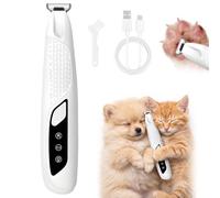 OWill Rasoio elettrico per cani, impermeabile, ricaricabile, con luce LED, a basso rumore, per toelettatura di cani e gatti