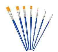 OWill Set Pennelli Pittura 7 Pezzi, Pennelli per Dipingere per Pittura ad Acquerello, Pittura a Olio, Pittura Acrilica, Pittura su Roccia, Pittura Facciale, Pittura sul Corpo e Artigianato