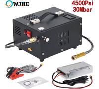 OWJHE 4500Psi 30Mbar Pompa portatile per compressore d'aria PCP 12VDC/110V/220V Bottiglia per immersione ad alta pressione efficiente senza olio/acqua