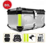 OWJHE 80L Top Box per moto in lega di alluminio Tronco per moto Scatola per casco Scatola di coda per moto impermeabile Custodie per bagagli