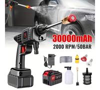 OWJHE Cordless Pulitore Ad Alta Pressione Pistola Ad Acqua Max 70BAR 30000mah Generatore di Schiuma Spray Lavatrice Auto Strumenti di Pulizia Auto 30000Mah