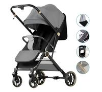 OWJHE Passeggino di lusso Carrozzina da viaggio portatile Carrozzine pieghevoli Carro con telaio in alluminio ad alto paesaggio Piega rapida per neonato