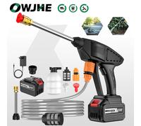 OWJHE Pistola per lavatrice Batteria da 30000 mAh Produttore di schiuma ad alta pressione wireless Pistola ad acqua per auto da 60 bar per macchina per leva da giardino domestica automatica
