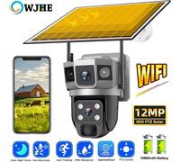 OWJHE V380 Pro 12MP Solar WIFI IP Camera CCTV Due lenti Tre schermi Auto Tracking Telecamera PTZ di sorveglianza di sicurezza esterna 6K