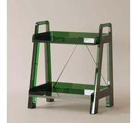 OWKAY Estante Multicapa Móvil Carro De Mesa De Centro Transparente Adornos De Piso De La Sala De Estar Estantería Individual Carro De Almacenamiento Multicapa