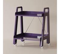 OWKAY Estante Multicapa Móvil Carro De Mesa De Centro Transparente Adornos De Piso De La Sala De Estar Estantería Individual Carro De Almacenamiento Multicapa