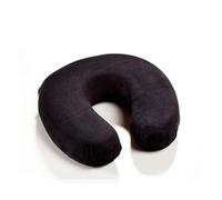 OWKAY Morbido cuscino da viaggio in memory foam a rimbalzo lento a forma di U per volo d'ufficio Cuscini da viaggio in cotone Cuscino poggiatesta nero