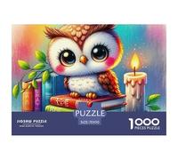 Owl 1000 Pezzi Per Gioco Familiare, Classici, Giochi Rilassamento Perfetto Per Appassionati Di Esperti Impossibili Cute Owl Impegnativo E Difficile Per Divertenti Per Uomo E Donna 70x50cm/1000pcs