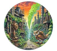 Owl 1000 Pezzi Puzzle Giochi Di Puzzle Cute Pets Puzzle Circolare Giochi Intellettuali Per Adulti E Bambini Puzzle Arte Giochi Regali Unici (67.5x67.5cm)