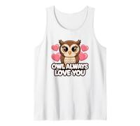 Owl Always Love You - Simpatico animale del bosco con cuori rosa Canotta