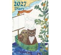 Owl and the Pussycat Devon A6 2027 pocket diary daily planner journal - coastal nautical designs sewn onto old sea charts maps | Week to view