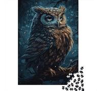 Owl Art Paper 1000 Piece Jigsaw Puzzle for Adults Brain Training Paper Owl Puzzle Home Décor Stress Relief 70x50cm/1000pcs