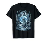 Owl Bird Howling at The Moon Funny Meme Men Women Maglietta