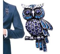 Owl Brooch Pin - Sparkling Crystal Rhinestone Owl Fashion Pin - Elegant Jewelry Gift for Wedding, Party & Holiday Favors, Multicolored Rhinestone Crystal Pin, Crystal Owl Pin for Women’s Fashion
