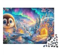 Owl by Glowing Igloo Under Aurora Puzzle Da 1000 Pezzi Cute Penguin Ideale Per I Regali Di Compleanno E Di Vacanza 38x26cm/1000pcs