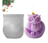Owl Candle Making Mold, 3d gufo silicone Mold, Candle Making Mold For