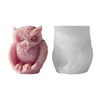 Owl Candle Mold - 3D Silicone Animal Mold | Reusable Crafting Tool for Candle, Resin, Soap, Chocolate, and Plaster | Creative DIY Owl Design for Beginners, Tabletop Decoration, Home Centerpieces