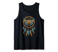 Owl Dreamcatcher Native American Indian Feathers Arts Canotta