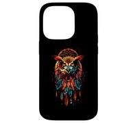 Owl Dreamcatcher Native American Indian Feathers Arts Custodia per iPhone 14 Pro