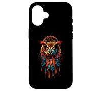 Owl Dreamcatcher Native American Indian Feathers Arts Custodia per iPhone 16