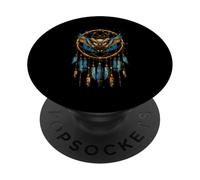 Owl Dreamcatcher Native American Indian Feathers Arts PopSockets PopGrip Adesivo