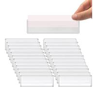 Owl Focus Porta etichette adesive per mensole, trasparenti, per mensole, etichette, etichette, cassetti, armadietti, cartelle, etichette, per supermercato, libreria, cassetta postale, cucina,