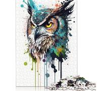 Owl III Jigsaw Puzzle Impossibili 1000Pcs Decorazione Per La Casa. Rilassamento E Intelligence Per Adulti E Bambini Da 12 Anni 1000pcs (75x50cm)
