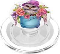 Owl In Spring Flower Bucket For Women And Girls Baby Bird PopSockets PopGrip per MagSafe