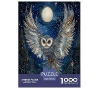 Owl Jigsaw Puzzle Impossible 1000Pcs Decorazione Per La Casa. Giochi Rilassamento E Intelligence Per Adulti E Ragazzi Da 14 Anni 70x50cm/1000pcs