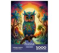 Owl Jigsaw Puzzle Impossible 1000Pcs Decorazione Per La Casa. Giochi Rilassamento E Intelligence Per Adulti E Ragazzi Da 14 Anni 70x50cm/1000pcs