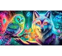owl Jigsaw Puzzle Impossible 1000Pcs Decorazione per la casa. Rilassamento e Intelletto per adulti e ragazzi da 14 anni 75x50cm/1000pcs