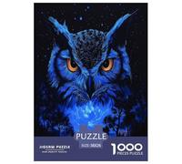 Owl Jigsaw Puzzle Impossible 1000Pcs Decorazione Per La Casa. Rilassamento E Intelligence Per Adulti E Ragazzi Da 14 Anni 38x26cm/1000pcs