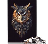 Owl Low Poly Jigsaw Puzzle Impossible 1000Pcs Decorazione Per La Casa. Giochi Rilassamento E Intelligence Per Adulti E Ragazzi Da 14 Anni 1000pcs (38x26cm)