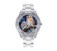 Owl Mama and Little Men's Business Watch Fashion Stainless Steel Orologi da polso personalizzati di facile lettura orologi per le donne