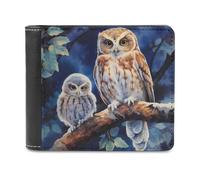 Owl Mama and Little - Portafogli con stampa di gufi, portafoglio bifold con scomparti multipli per carte di credito, per uomini e donne, Stile:, Taglia unica, MHXYZHW