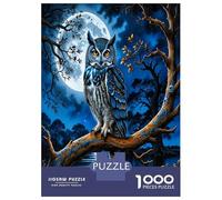 Owl Moon Tree 1000 Pezzi Puzzle Premium Nocturnal Wisdom Art Bundle Puzzle Cartone Robusto - DIY Divertimento Famiglia, Bella Decorazione, Regalo Di Compleanno Per Appassionati 52x38cm/1000pcs