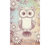 Owl notebook, 120 squared pages, 6”x9” for notes and creative writing.: Journal, diary, undated planner. For adult and teen.