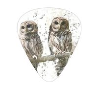 Owl on The Tree Branch Il plettro per chitarra, per chitarre acustiche, elettriche, basso - tocco naturale, confezione da 12, multicolore.