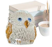 Owl Ornament - Crystal Sparkling White Figurines, Owl Statue Decor Accessory, Christmas Thanksgiving Birthday Decoration, Family Friends Living Room Bedroom Display, Shelf Windowsill Accent Use