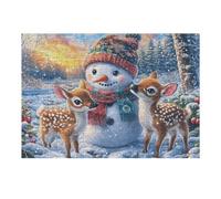Owl Pair Forest Wildlife Wild Nature Rural Puzzle 300 Pezzi Per Adulti Divertente Creativo E Rilassante Perfetto Per Attività Quotidiane E Passatempi 300 PCS（40x28cm）