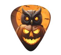 Owl Pumpkin Happy Halloween 1 set di plettri per chitarra, materiale ABS di alta qualità, vari spessori, migliora la tua esperienza di gioco