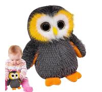 Owl Puppet - Cute Big Eyed Stuffed Owl Plush Toy | Soft Hand Puppet System, Comfortable Decorative Stuffed Animal Accessory for Kids Festivals Celebrations Home Play