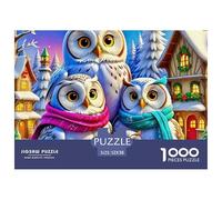 Owl Puzzle Da 1000 Pezzi Puzzle Adulti Impegnativo E Difficile Per Straordinario Regalo Per Amore E Amico 52x38cm/1000pcs