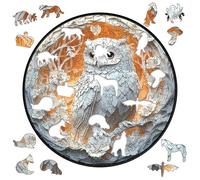 Owl Puzzles Adults, 150-Piece 3d Wooden, 11.4in Hard Jigsaw Puzzle, Intricate Bird Design, Authentic Wood for Thanksgiving, Christmas, Relaxation, Brain Exercise