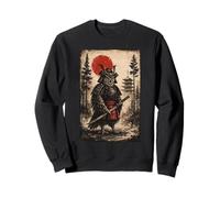 Owl Samurai Warrior Japanese Vintage Graphic Ukiyo-e Art Felpa