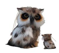 Owl Stuffed Animal - Bird | Owls Plush Toy | Hangable Pendant with Loop Realistic Vivid Eye Design Doll Decor | Cozy Owl Pillow Plush for Wall Door Tree Bag Party Kids Backpack