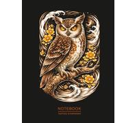 Owl Tattoo Notebook - Japanese Style Art Journal: Wise Owl Design Inspired by Traditional Tattoo Art