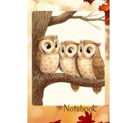 Owl Trio Notebook: A5, 6" x 9" Lined Notebook for Jotting Down Ideas, Note Taking, To Do Lists, Journaling etc.