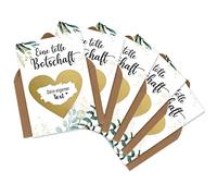 OWLBOOK Confezione da 5 biglietti da grattare per scrivere e grattare con grande messaggio, biglietti da grattare per il tuo testo, regali per la famiglia per la gravidanza